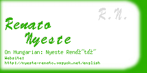 renato nyeste business card